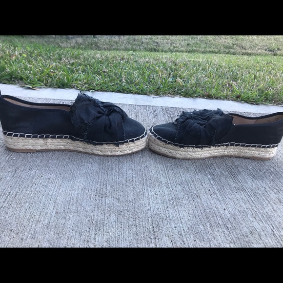 Black Platform Wedges - Picture 2 of 4